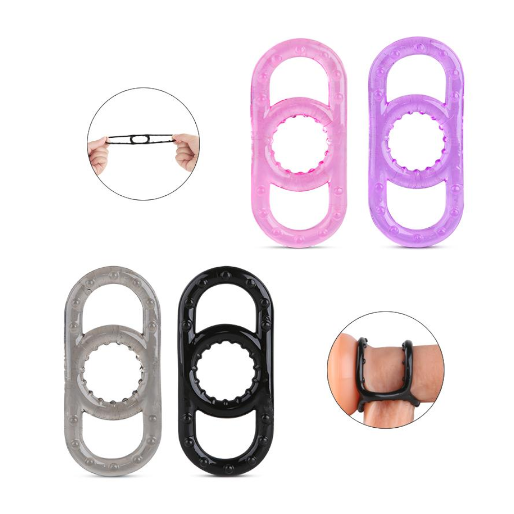 Stretchy Silicone Penis Cock And Balls Ring Erection Enhancer Men