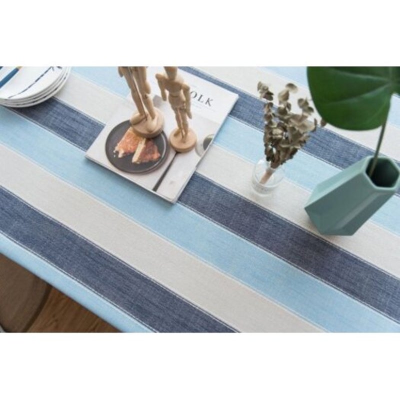 Stripe Waterproof Kitchen Table Cloth Tablecloth Rectangular Tablecloths Dining Cover 60 X 60Cm