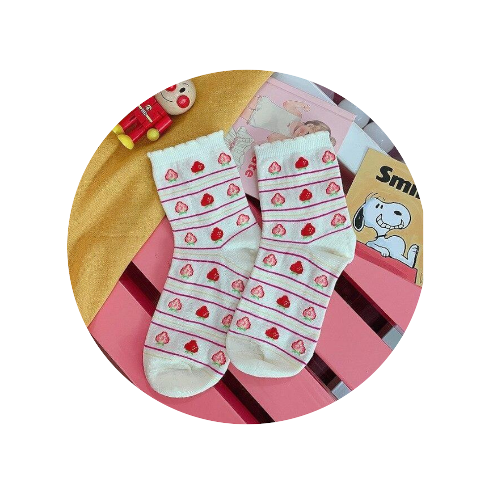 Strawberry Milk Socks