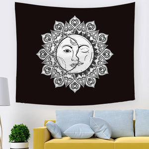 Moon On Wall Tapestry