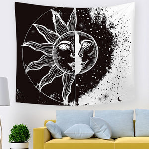 Moon On Wall Tapestry