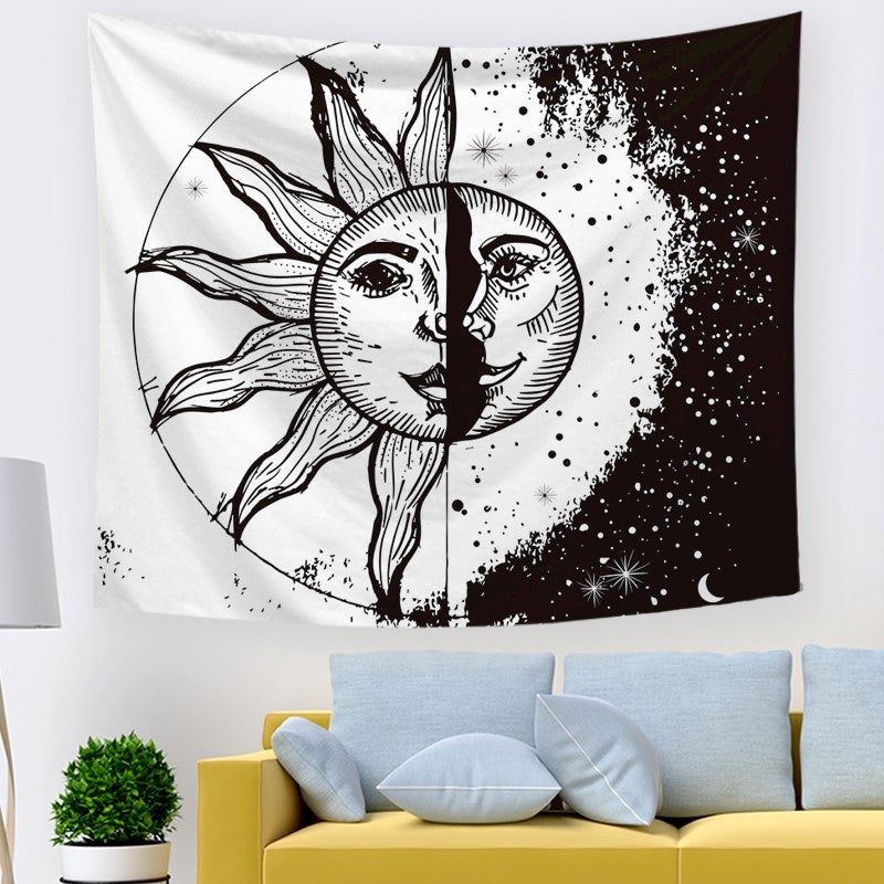 Moon On Wall Tapestry