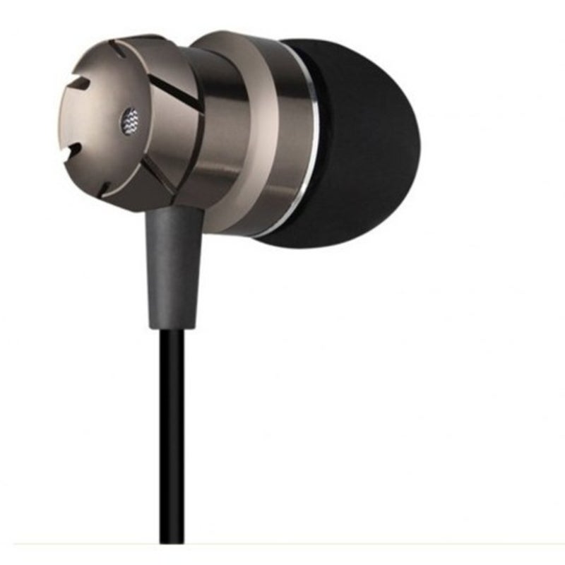 Supper Bass Metal Earbuds Earphone Headphone Microphone Black