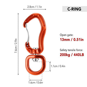 Swivel Carabiner Clip 360U00b0 Spinner Red