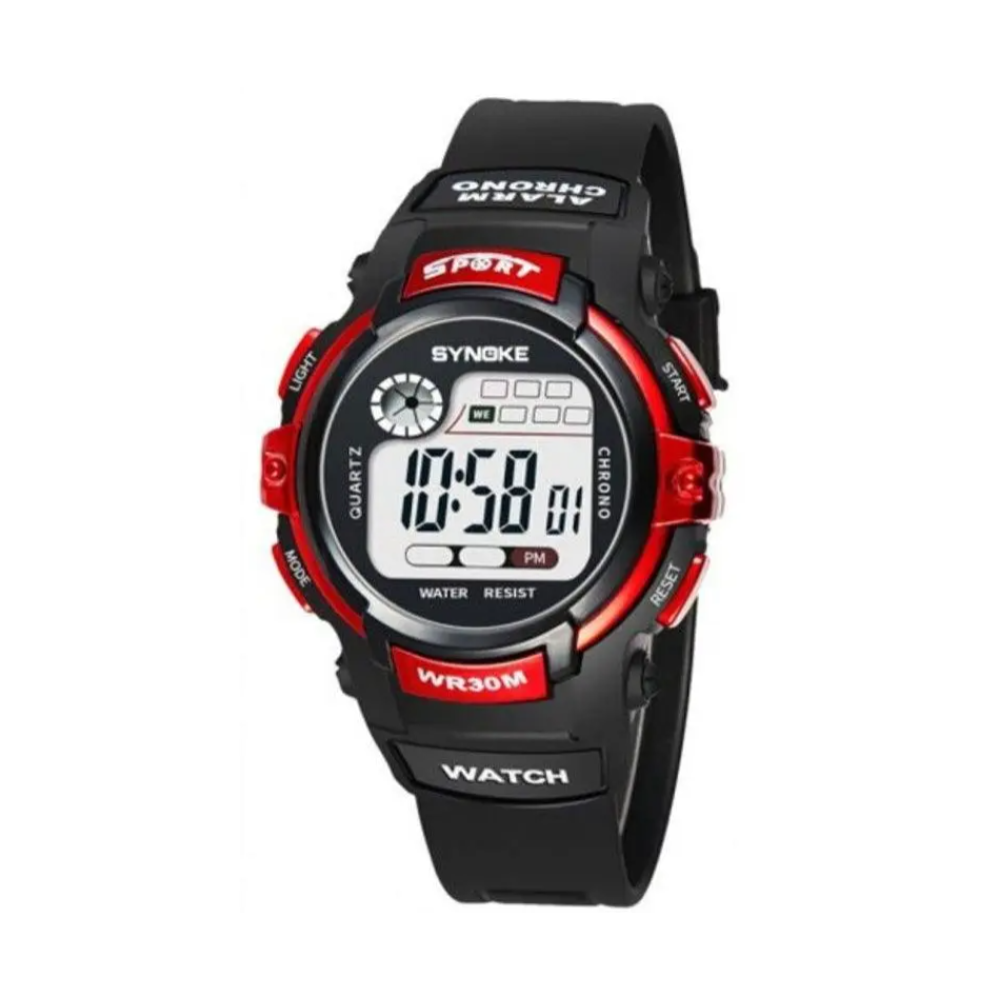 Veile Studios Children Fashion Led Waterproof Sports Watch Red