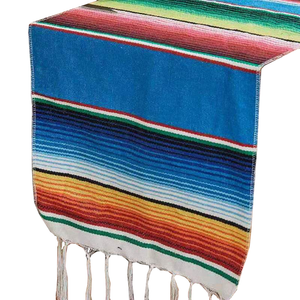 Tablecloths Vibrant Mexican Style Tassel Runner Towel