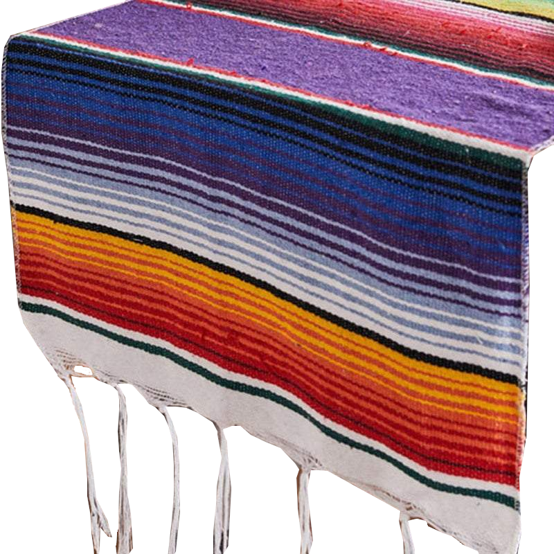 Tablecloths Vibrant Mexican Style Tassel Runner Towel