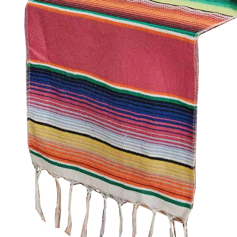 Tablecloths Vibrant Mexican Style Tassel Runner Towel