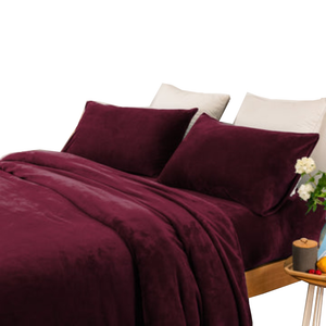 Thermal Microplush Sheet Set Double Aubergine