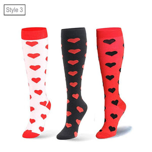 Socks Tights Unisex Printed Breathable Knee High Long Cute Compression