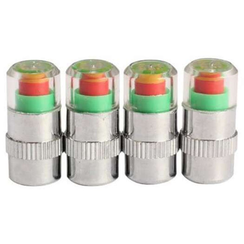 Tire Pressure Alarm Monitors 4Pc Set Multicolor