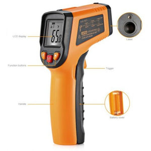 Handheld Non-Contact Infrared Thermometer Digital Lcd Laser Temperature Meter Gun