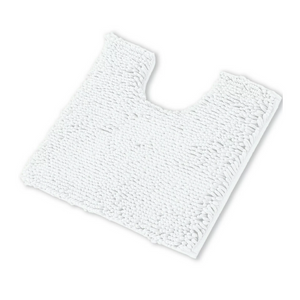 Toggle Microfiber Bath Mat Contourned White