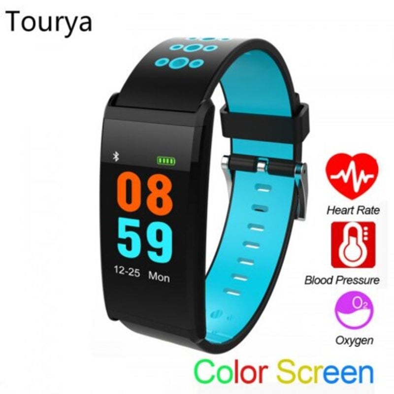 X20 Smart Band Fitness Tracker Bracelet Watch Color Screen Waterproof Sport Blue