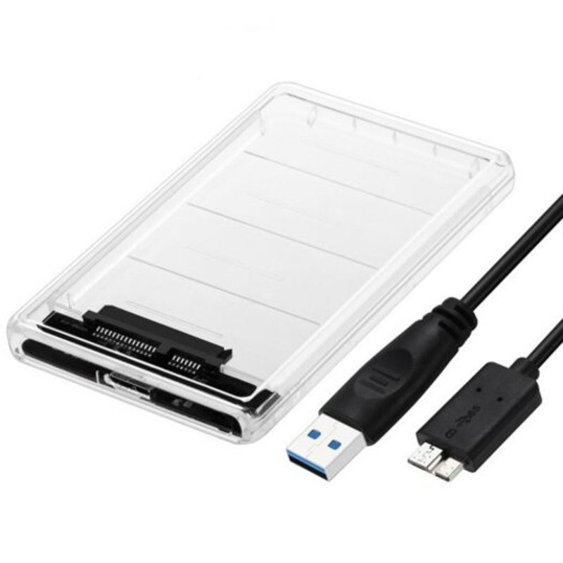 Transparent Ssd Hard Drive Case 2.5 Inch Sata Interface Usb 3.0 Disk Enclosure