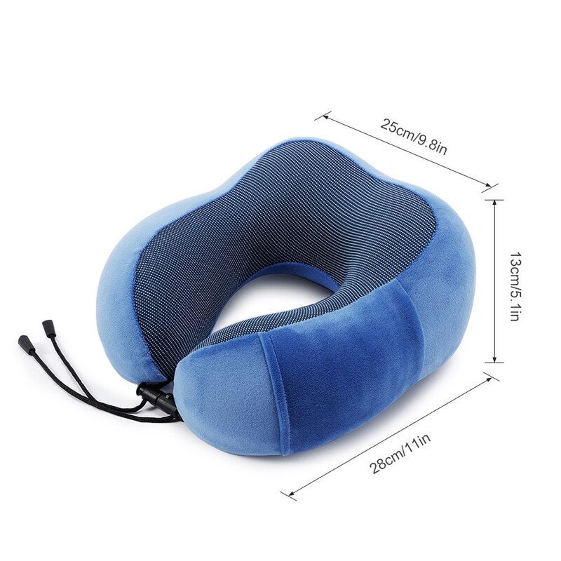 Travel Pillow Memory Foam Neck Black