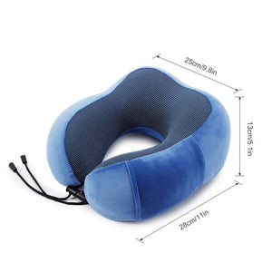 Travel Pillow Memory Foam Neck Black