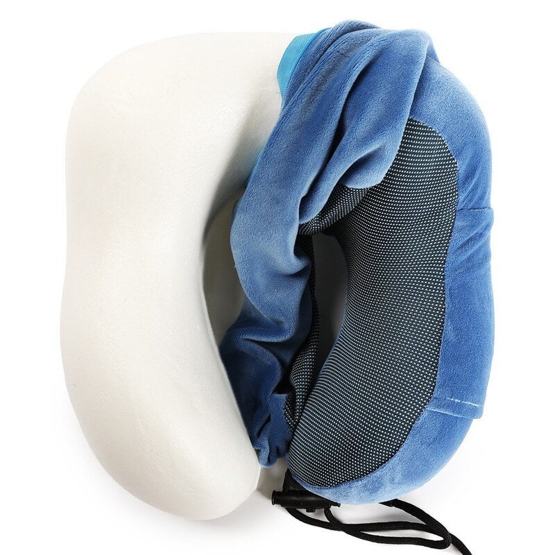 Travel Pillow Memory Foam Neck Red