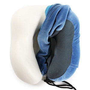 Travel Pillow Memory Foam Neck Red