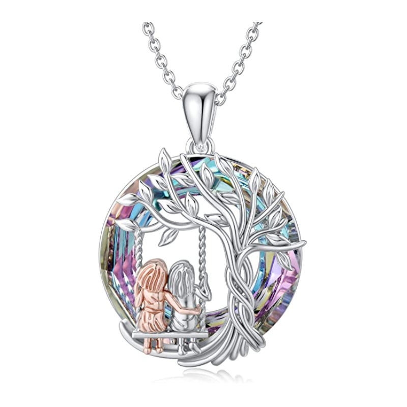 Tree Of Life Sisters On A Swing Necklaces