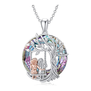 Tree Of Life Sisters On A Swing Necklaces