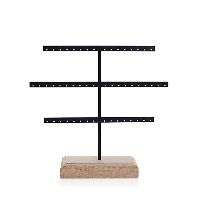 Triple Tiered Earrings Display Jewelry Stud Rack Holder Stand Organizer Presenting