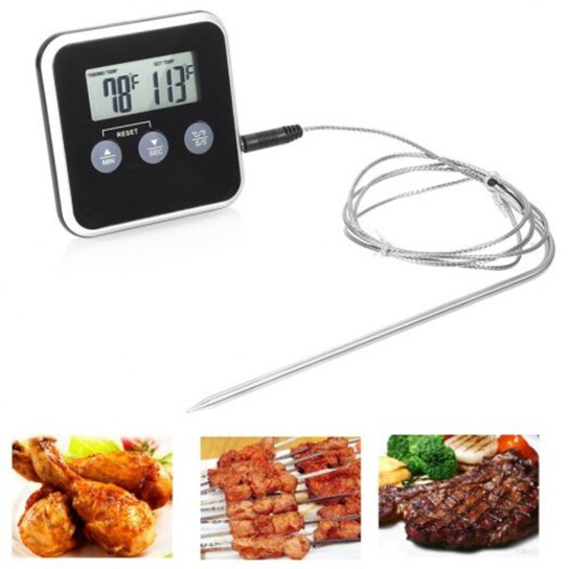 Ts Bn56 Digital Meat Temperature Electronic Thermometer Black