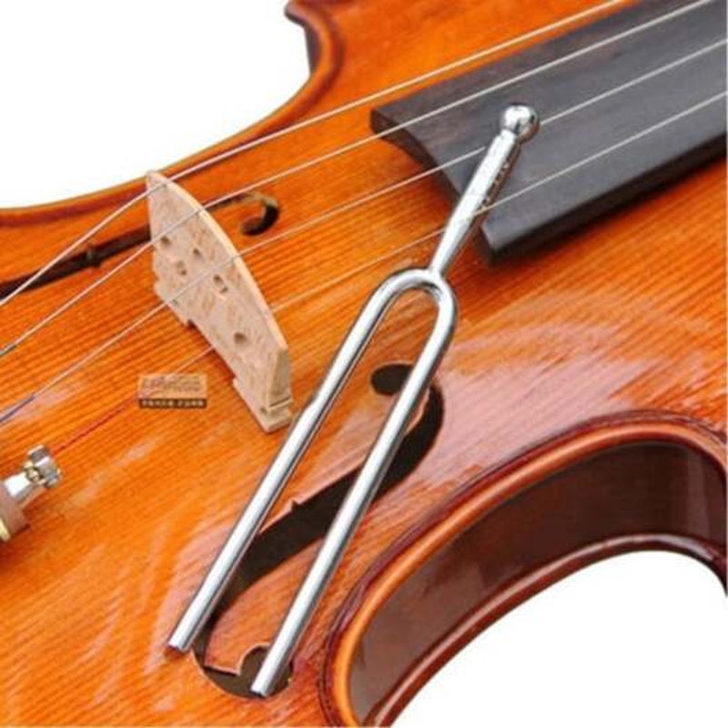 Tuning Fork With Soft Shell Case Standard A 440Hz Silver