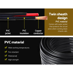 Twin Core Wire Electrical Automotive Cable 2 Sheath 450V 4Mm 30M