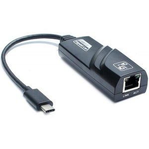 Type C Usb 3.1 To Rj45 Gigabit Lan Converter Adapter Black