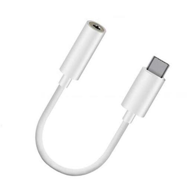 Type C Usb Male To 3.5 Audio Female Jack Converter Adapter Connector White