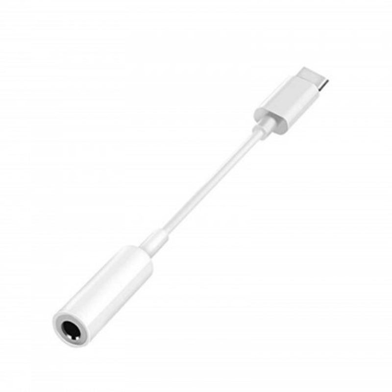 Type C Usb Male To 3.5 Audio Female Jack Converter Adapter Connector White