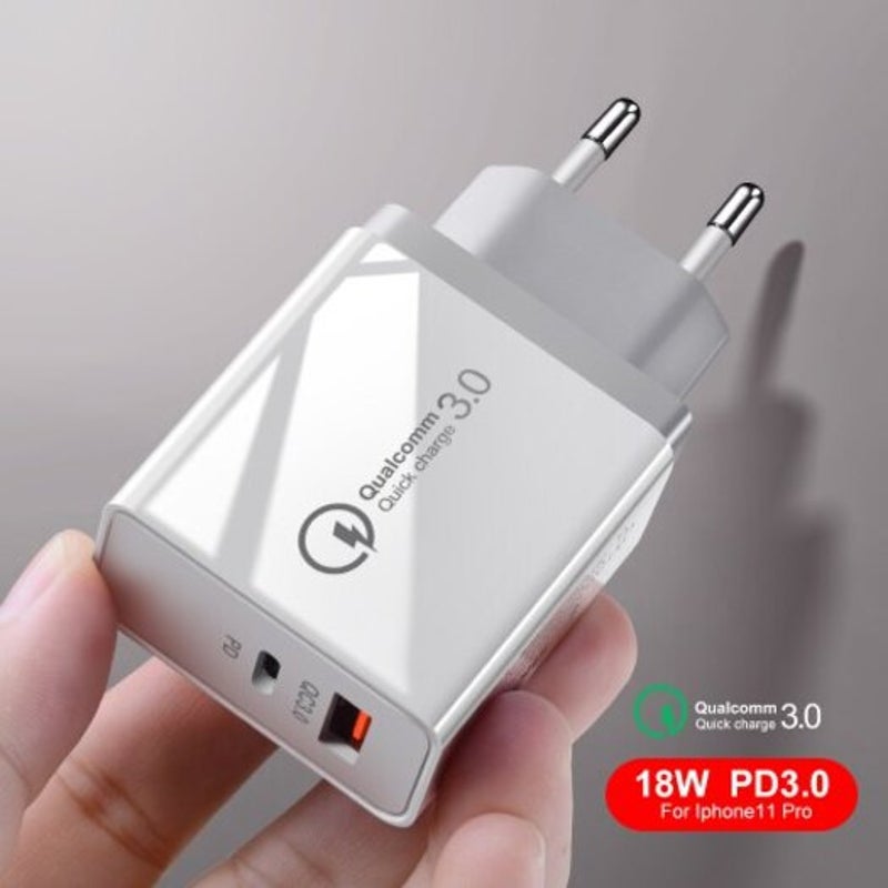 Quick Charge 4.0 3.0 Usb Fast Charging Eu Mobile Phone Charger For Iphone Samsung Xiaomi Huawei