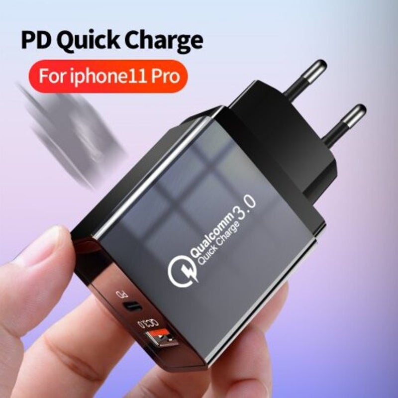 Quick Charge 4.0 3.0 Usb Fast Charging Eu Mobile Phone Charger For Iphone Samsung Xiaomi Huawei