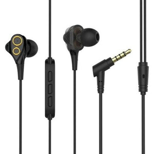 T8 In Ear Stereo Earphones With Mic Black