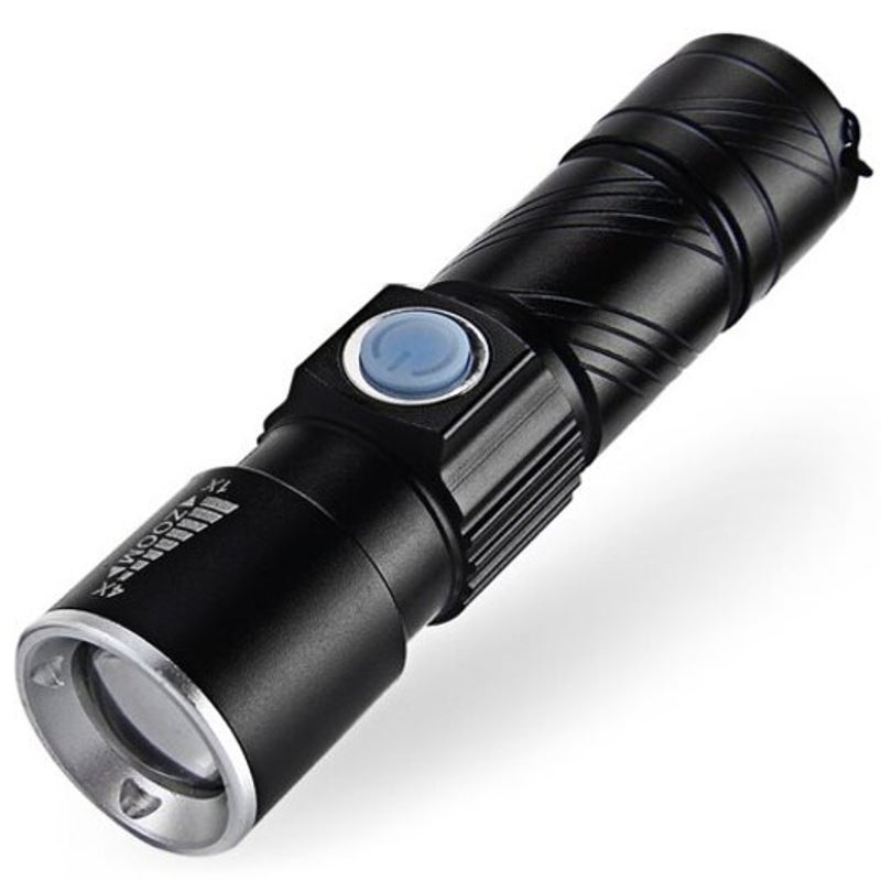 Led Torch Ultra Bright Rechargeable Usb Black