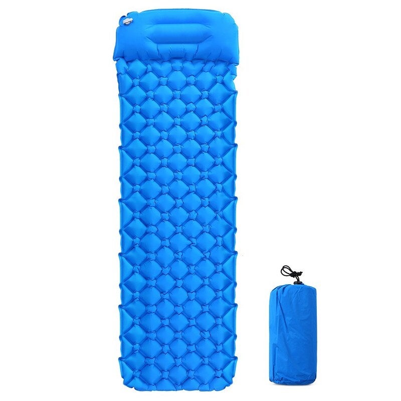 Ultralight Air Sleeping Pad Inflatable Camping Mat With Pillow