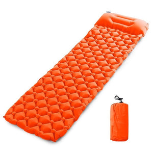 Ultralight Air Sleeping Pad Inflatable Camping Mat With Pillow