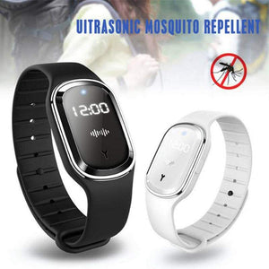 Pest Insect Repellents Ultrasonic Rechargeable And Mosquito Wristband With Clock Function