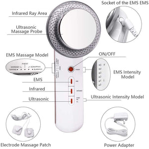 Ultrasonic Ems Infrared Handheld Body Massager Slimming Anti Cellulite Machine