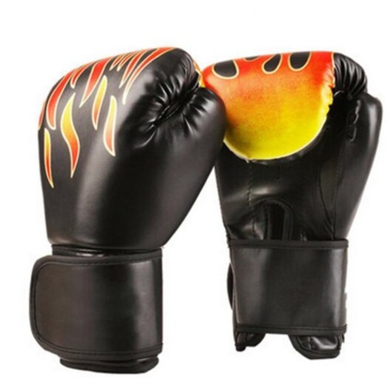 Unisex Adult Boxing Gloves Grappling Fighting Punch Bag Training Pads Black