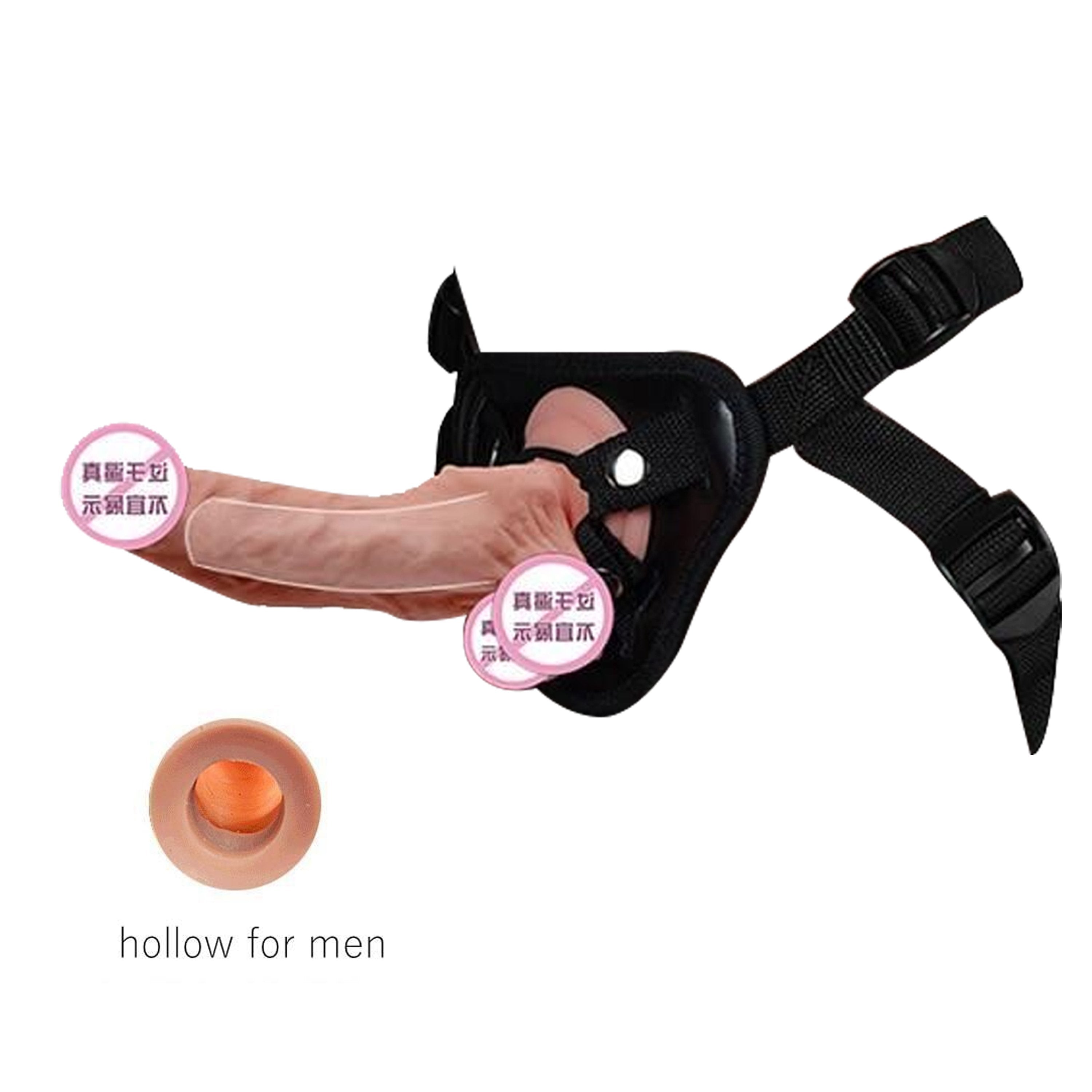 House Of Dasein Unisex Strapon Vibrator Hollow Or Solid Dildo On Harness Belt Penis Sleeve