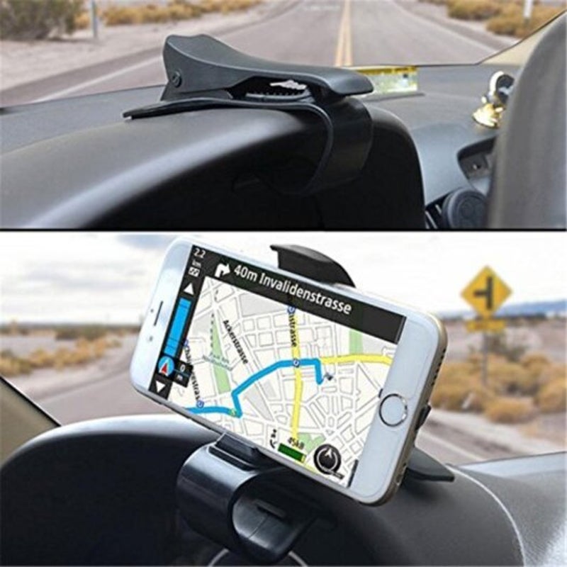 Universal Car Hud Dashboard Mount Stand Holder For Cell Phone Gps Black