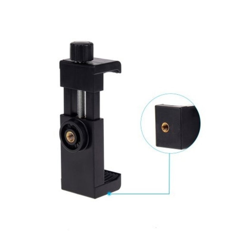 Universal For Mobile Phone Tripod Mounting Adapter Rotating Camera Bracket Black