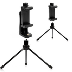 Universal For Mobile Phone Tripod Mounting Adapter Rotating Camera Bracket Black