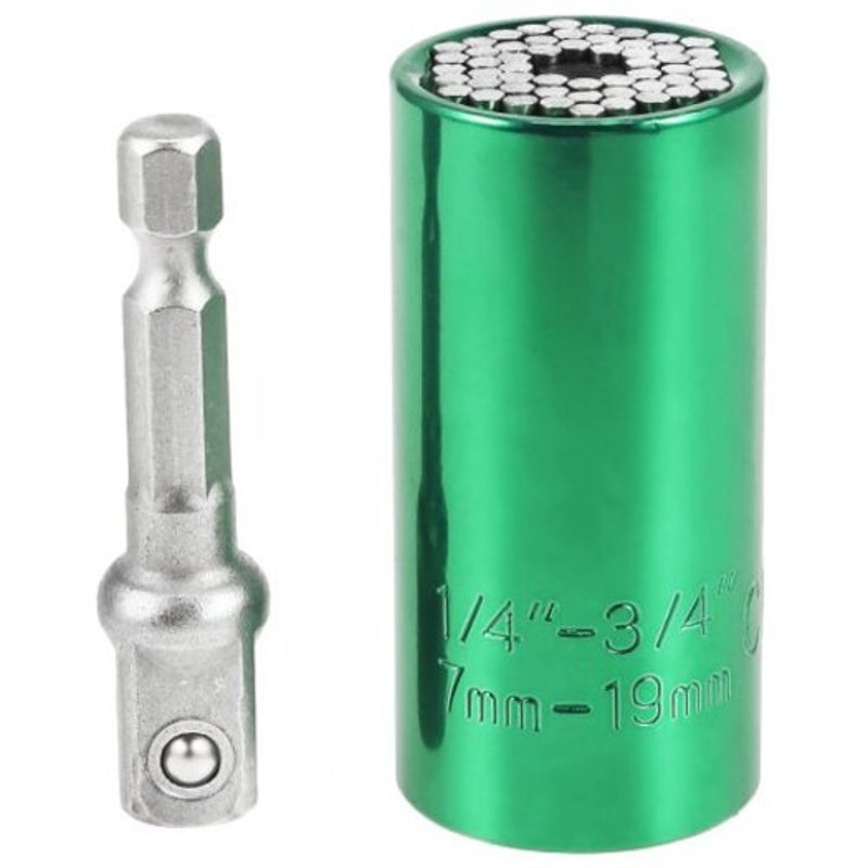 Universal Torque Socket Wrench Grip Drill Adapter Sleeve Green