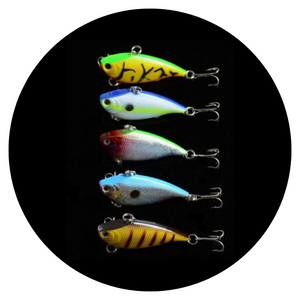 5X 5.5Cm Vib Bait Fishing Lure Lures Hook Tackle Saltwater