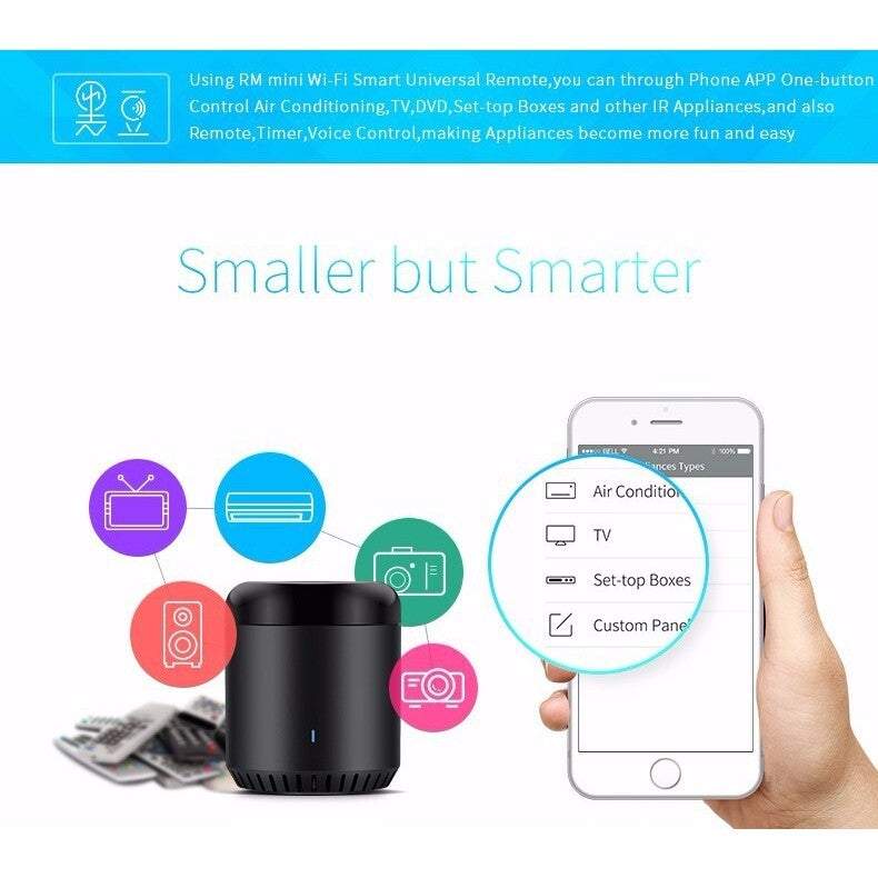 Rm Mini 3 Remote Control Smart Home Solution Wifi Ir Support Google And Alexa