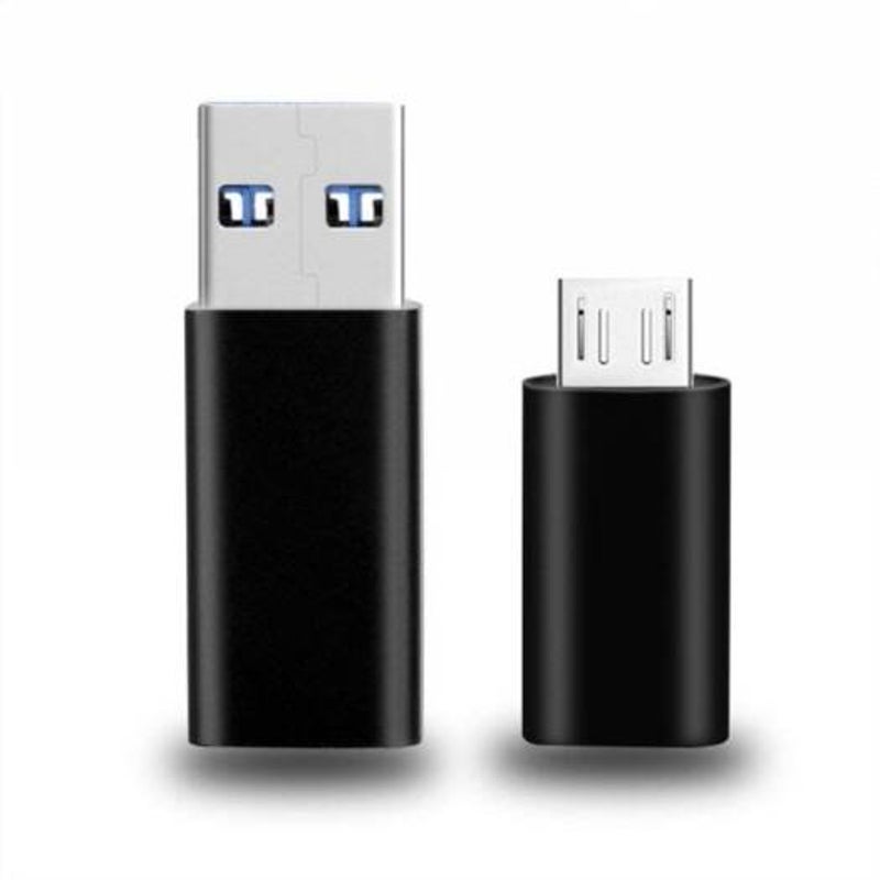 Usb 3.0 Male To Type C Female With Micro Adapter Black