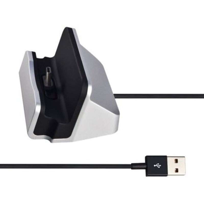 Usb 3.1 Type C Docking Station Stand Charger Charging Cradle Silver